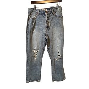 We‎ The Free Light Wash Ripped Jeans Distressed Denim Size 30